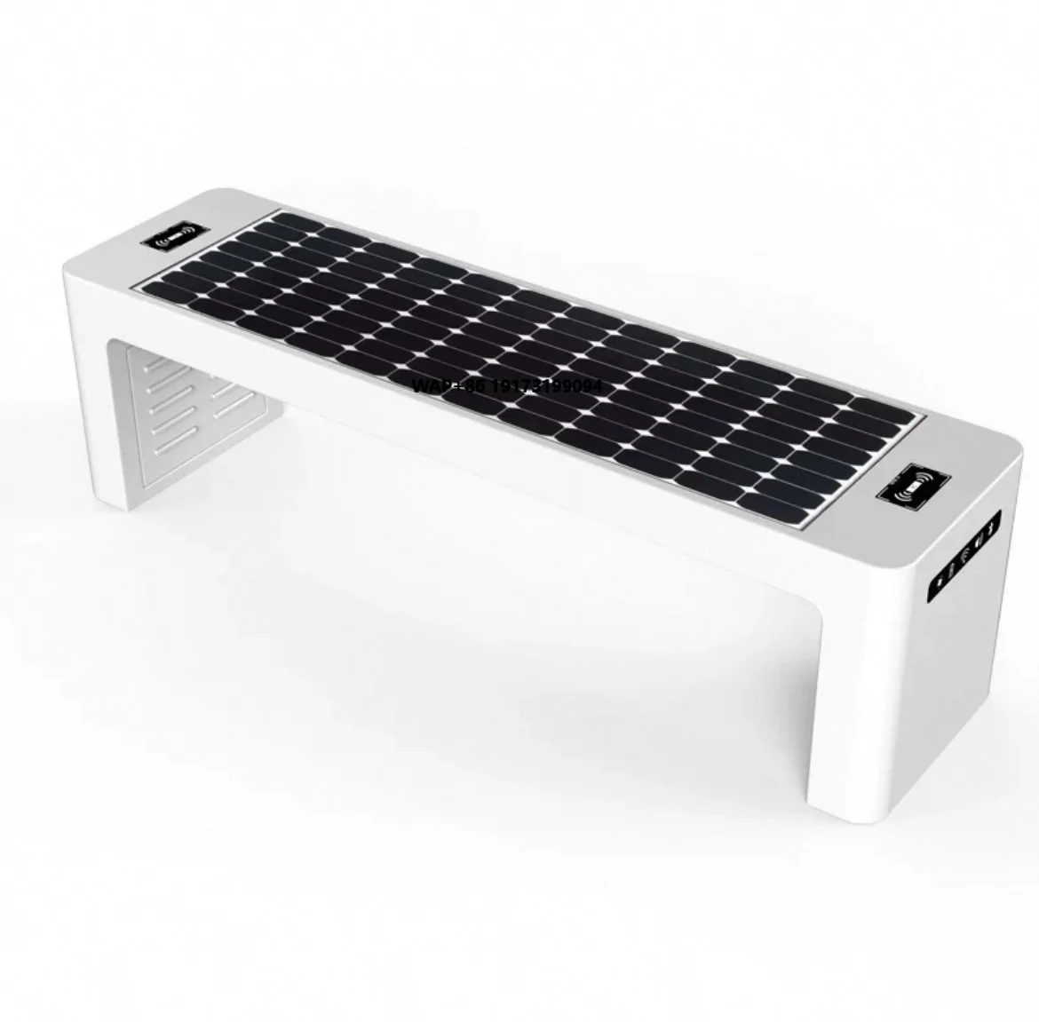Hot Sale Outdoor Solar Smart Seat Stainless Steel Photovoltaic Park Leisure Chair Mobile Phone Wireless Charging Bench Price