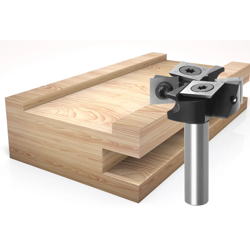 Imagem -06 - Woodworking Plaina Bit Diâmetro de Corte Spoilboard Cnc Surfacing Router Inserir Carbide Slab Haste 11 12 77 mm 2-flute