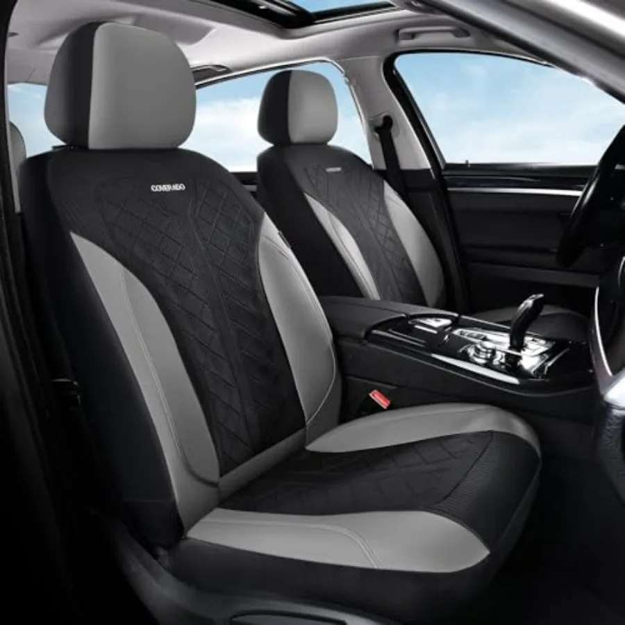 

Кожаные чехлы для автомобильных сидений на 2 места, водонепроницаемые, комплект из 2 штук, роскошные защитные чехлы для передних сидений, универсальные