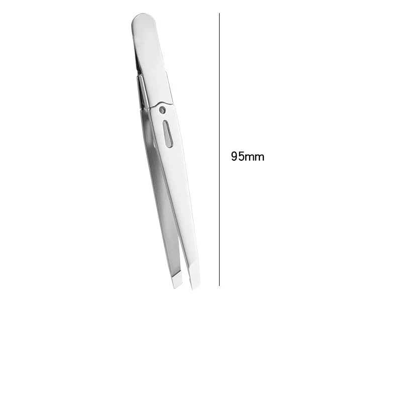 1pcs Eyebrow Tweezers For Women Men Stainless Steel Oblique Eyebrow Clip Hairdressing Beauty Hair Puller Makeup Remover Tool