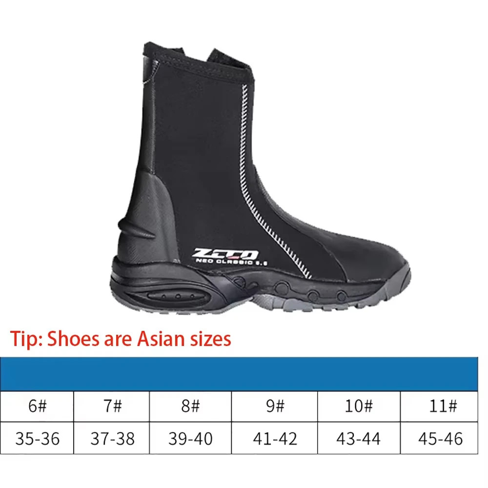 5MM Neoprene Boots Wear-resistant Upstream Shoes Windsurf Underwater Fishing Kitesurf Equipment Beach Shoes Snorkeling Men