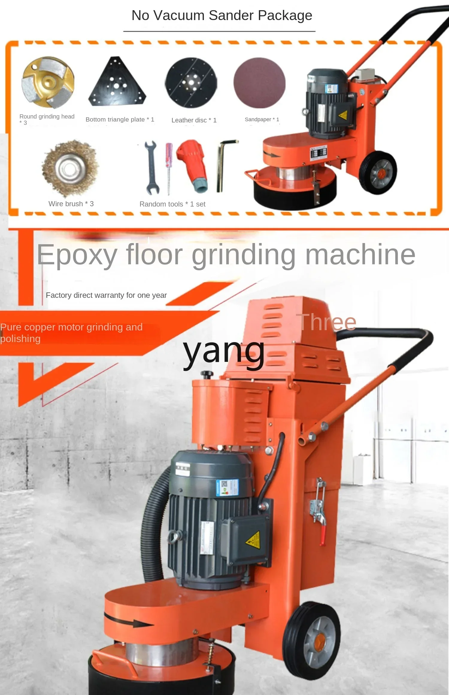 CX  self leveling ground grinder curing floor 3kw cement leveling machine