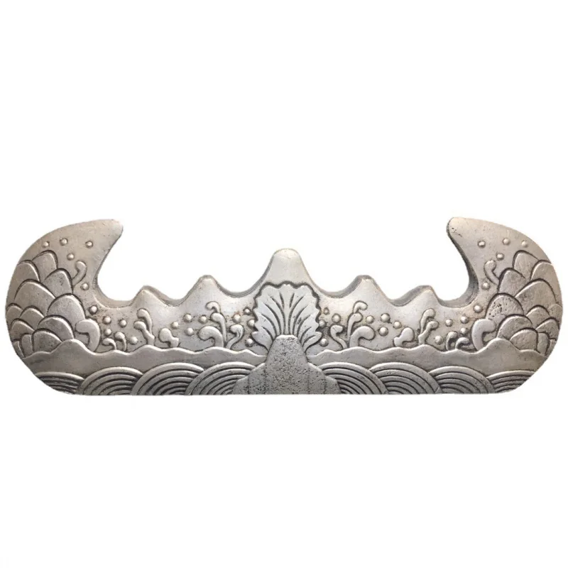 Suporte de caneta de cobre branco antigo para meninos e meninas, artesanato pendurado, pintura tradicional chinesa, suporte de caneta de estudo criativo, branco