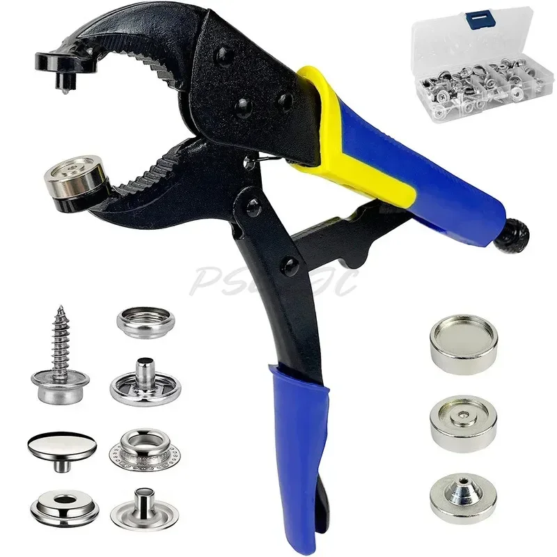 201 Stainless Steel Rust Proof Fixed Four Fold Buckle Pliers and Buttons Installation Tool