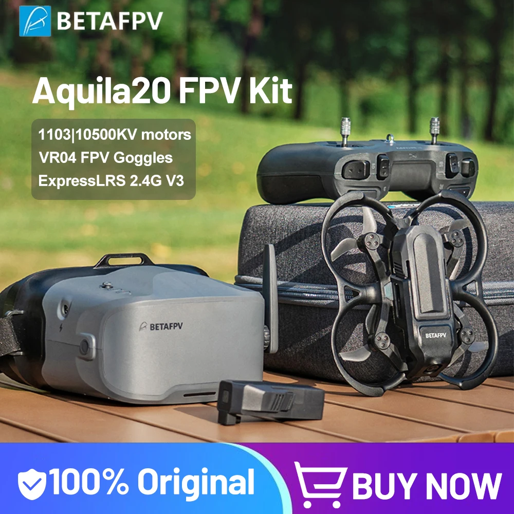 

BETAFPV Aquila20 Бесщеточный квадрокоптер Whoop FPV комплект с аккумулятором ELRS 2,4G V3 LiteRadio 4 SE Радиопередатчик VR04 FPV очки