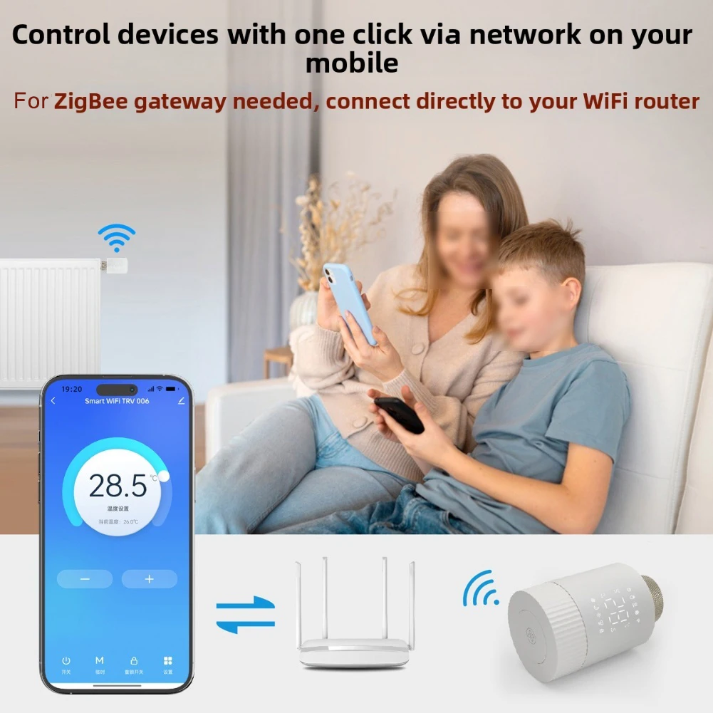 Voice Control Temperature Control Lightweight Design Programmable Thermostat Temperature Adjustment WiFi Thermostat For WIFI