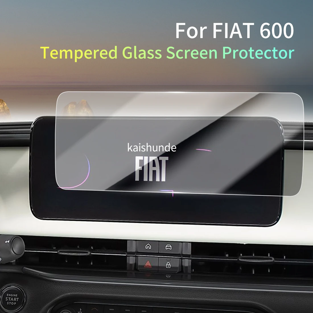 Car Stickers Meters Protector For 2024 FIAT 600 Tempered Glass Protective Film Display Navigation Vehicle Accessories