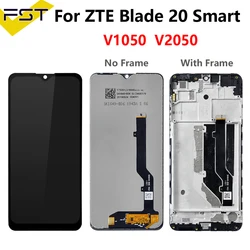 6.49 inch For ZTE Blade 20 Smart V1050 V2050 LCD Display And Touch Screen Digitizer Sensor Assembly with Frame For Blade20 Smart