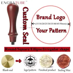 Custom Wax Seal Stamp With Your Own Logo Design Diferent Stamp Head Size 20/25/30/40/50mm Sealing Stamp Wedding Stamp Custom