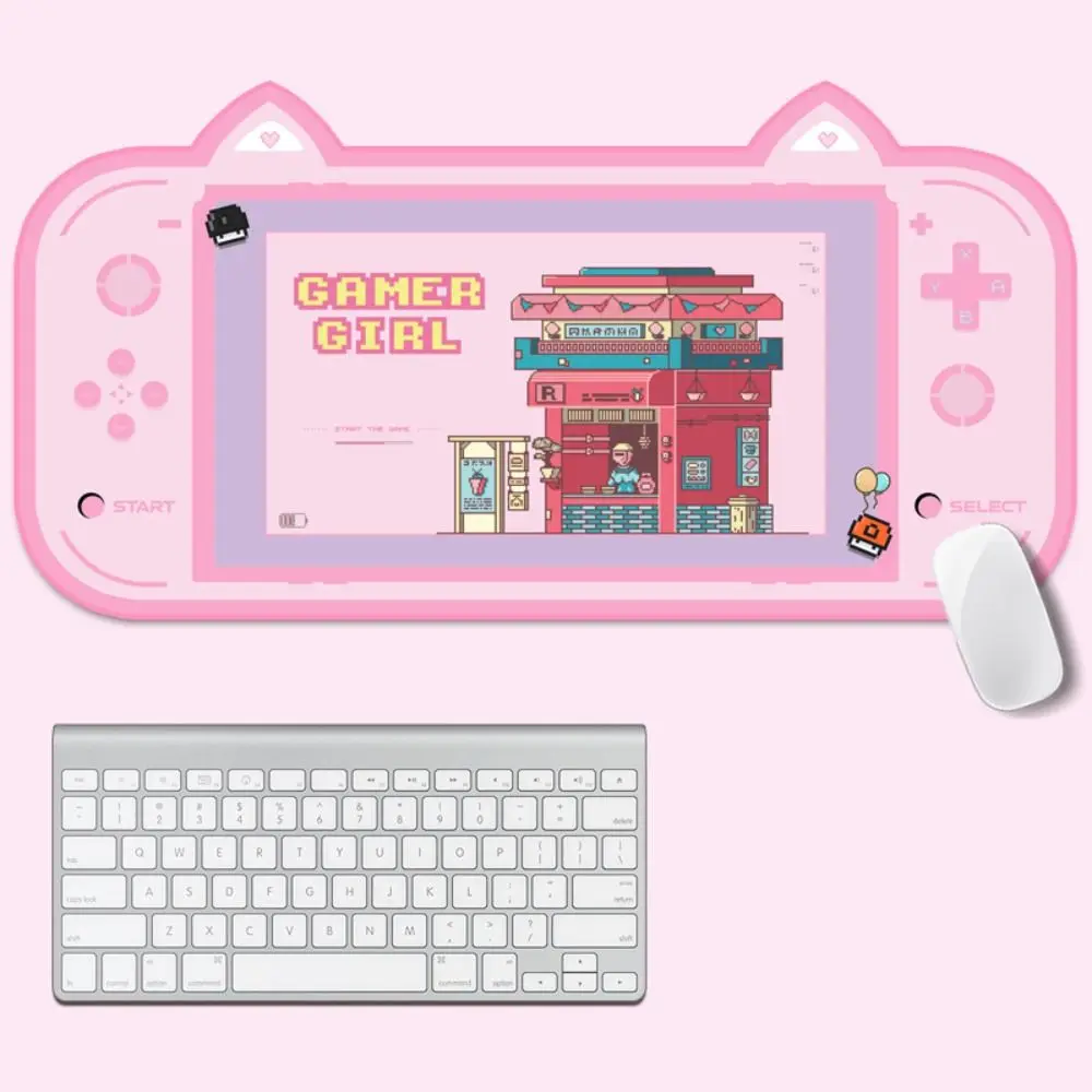 Schreibtischunterlage, rutschfest, Computer-Mauspad, Spielekonsole, geformt, Gummi, Cartoon-Mauspad, bunt, Cartoon, großes Mauspad für Zuhause