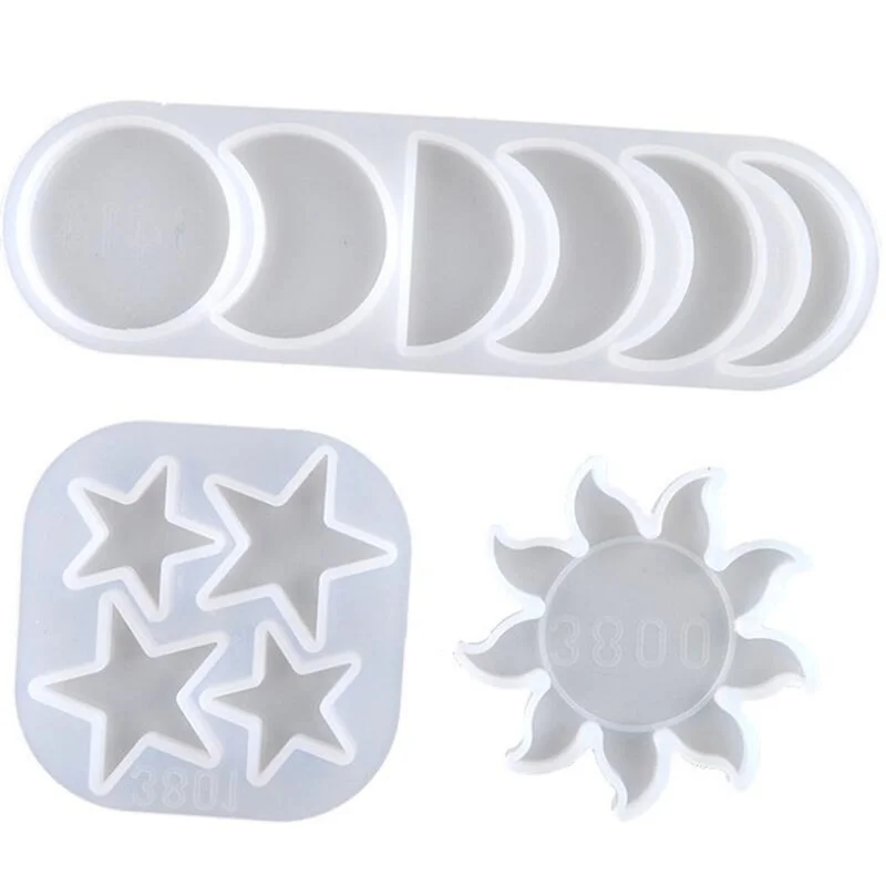 Star Sun Moon Silicone Resin Molds Jewelry Ornaments DIY Handmade Mold Epoxy Resin Molds