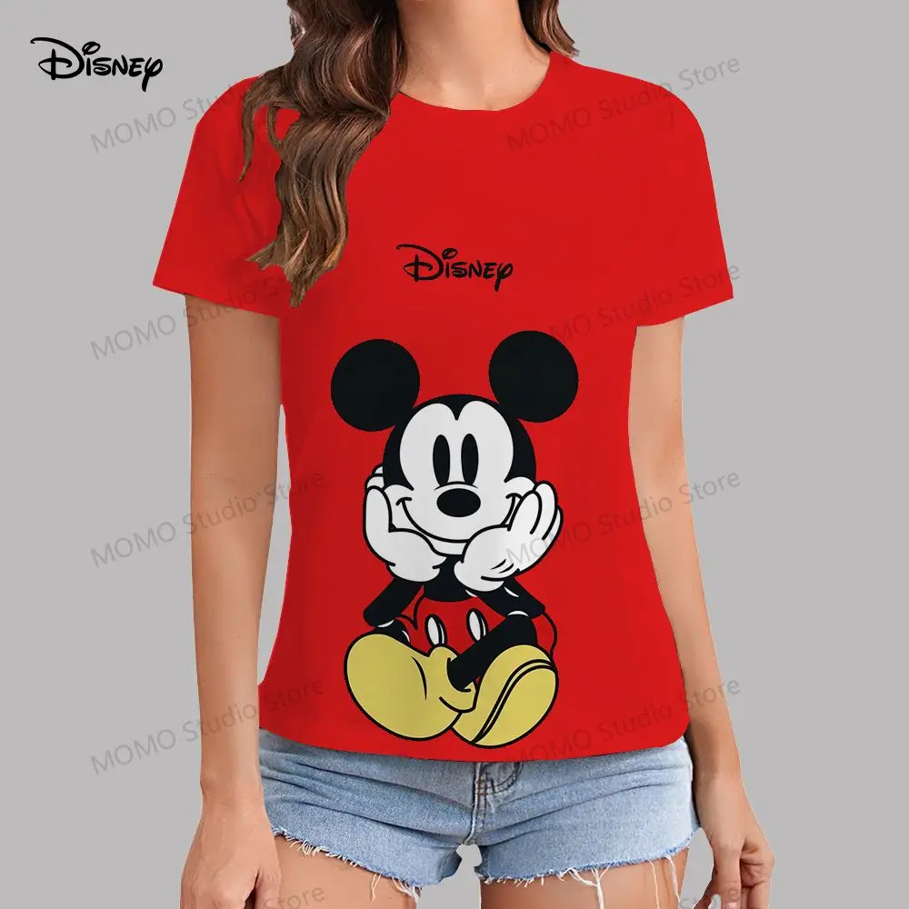 XS-3XL Women's T-shirt Disney Mickey Mouse Street Wear Summer Top Tops Woman Clothing 2024 O Neck Kawaii Short Sleeve Tee Y2k