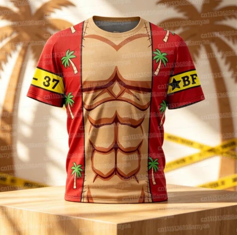 Men Summer Trafalgar Law One Piece T Shirt Streetwear Casual Sportswear Tee Teenager Tops Anime Male 3D Print FamilyMatching