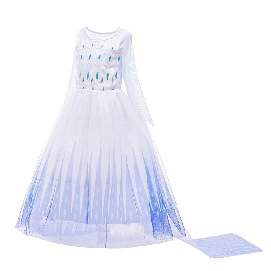 Vestido de Elsa para niñas, ropa de princesa para Cosplay, Halloween, Navidad, fiesta de Pascua, disfraz de reina de la nieve, trajes de Carnaval