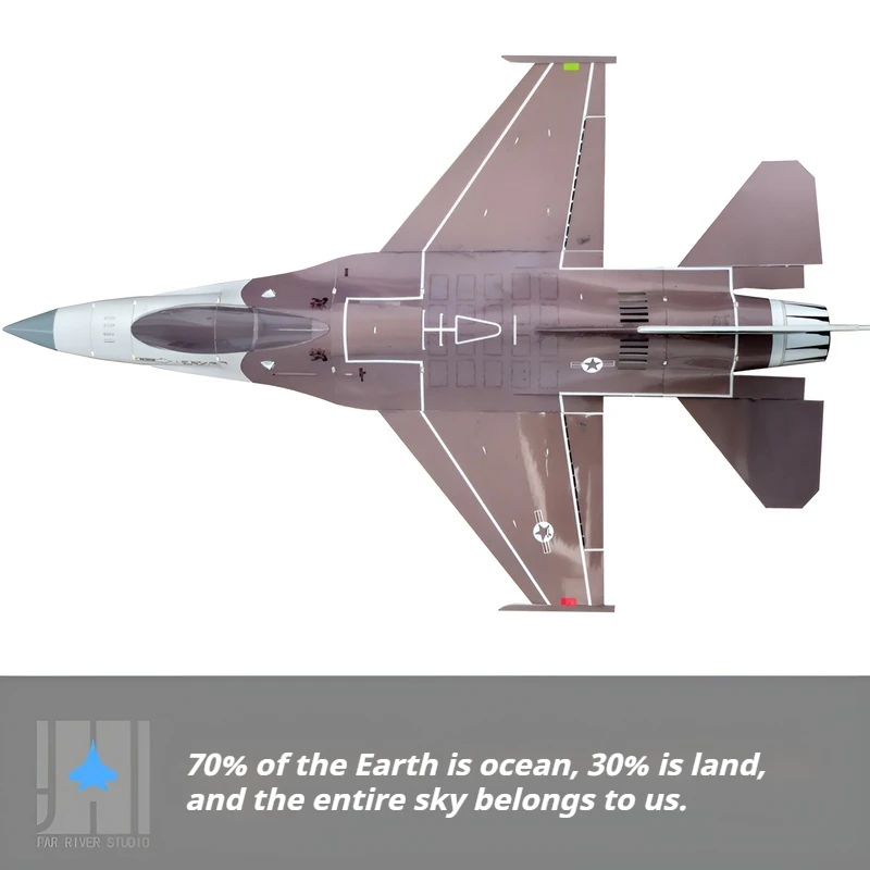 Zhiyuan Weihang F-16 Einzelmotor 30-Zylinder ferngesteuertes zusammengebautes Rc-Modell Desktop-Ornament Starrflügel-Skala-Modellspielzeug