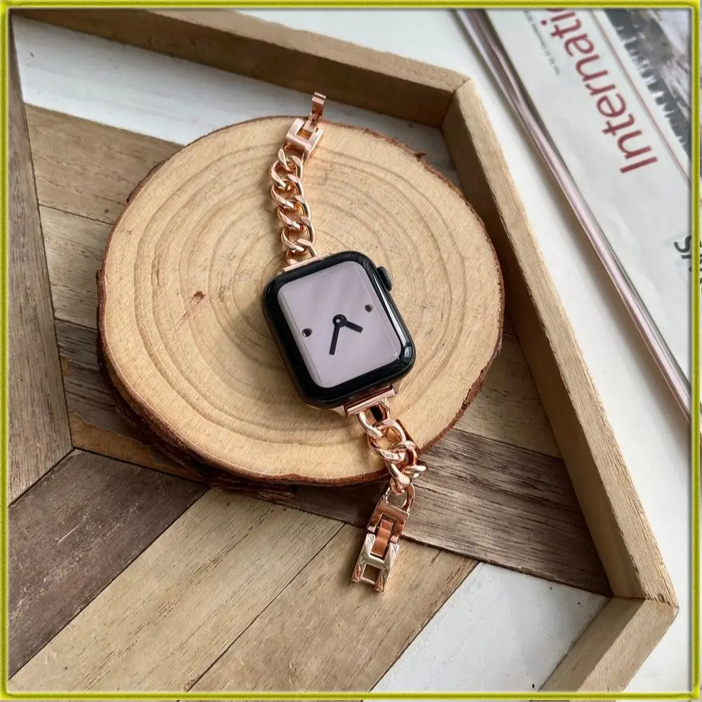 

Браслет для часов, новый ремешок для часов Apple Watch, простая цепочка, металлический ремешок для часов, универсальный для iwatch 1/2/3/4/5/6/7