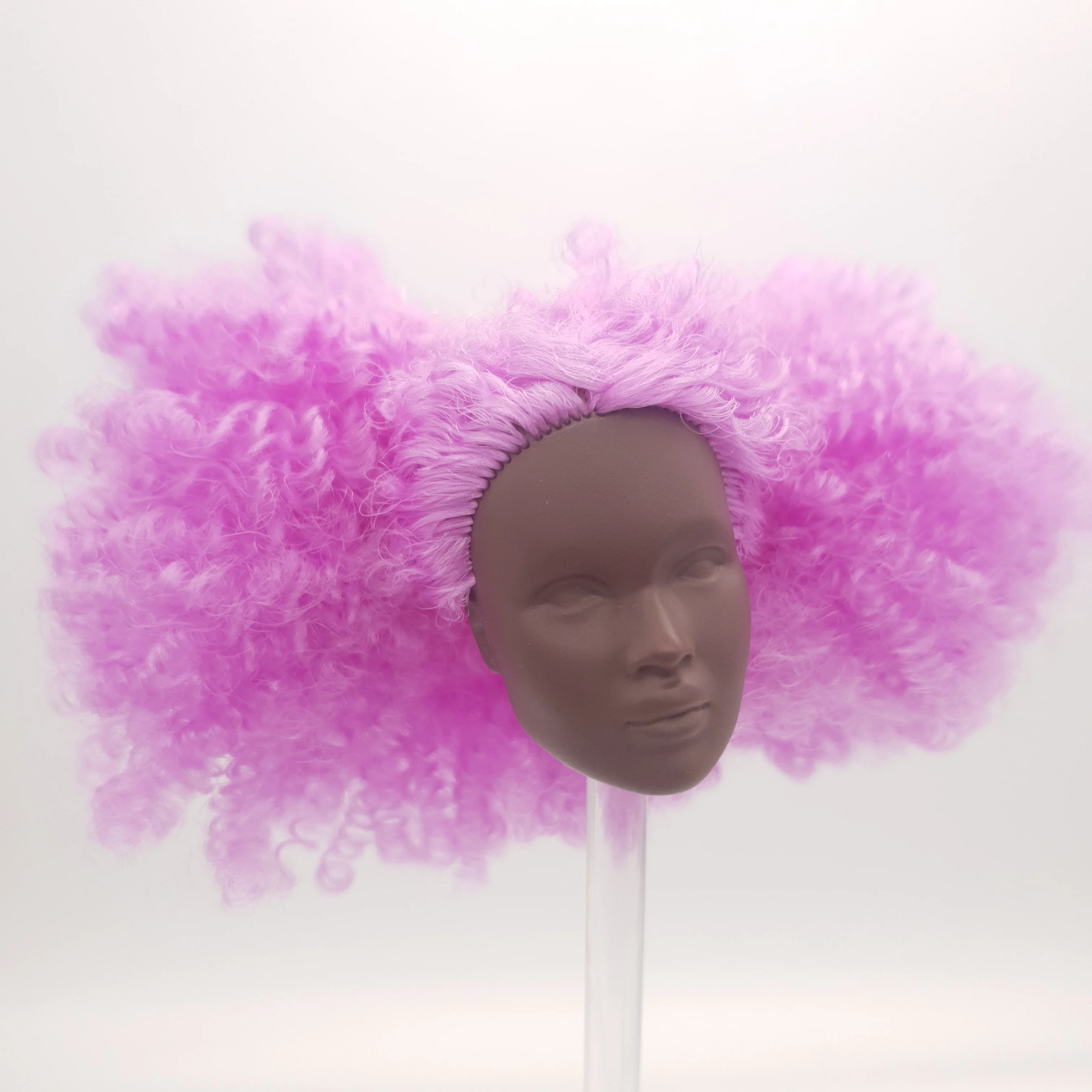 Fashion Royalty Curl Hair Dark A Skin Nadja Rhymes Nu.Face Cabeza de muñeca a escala 1/6