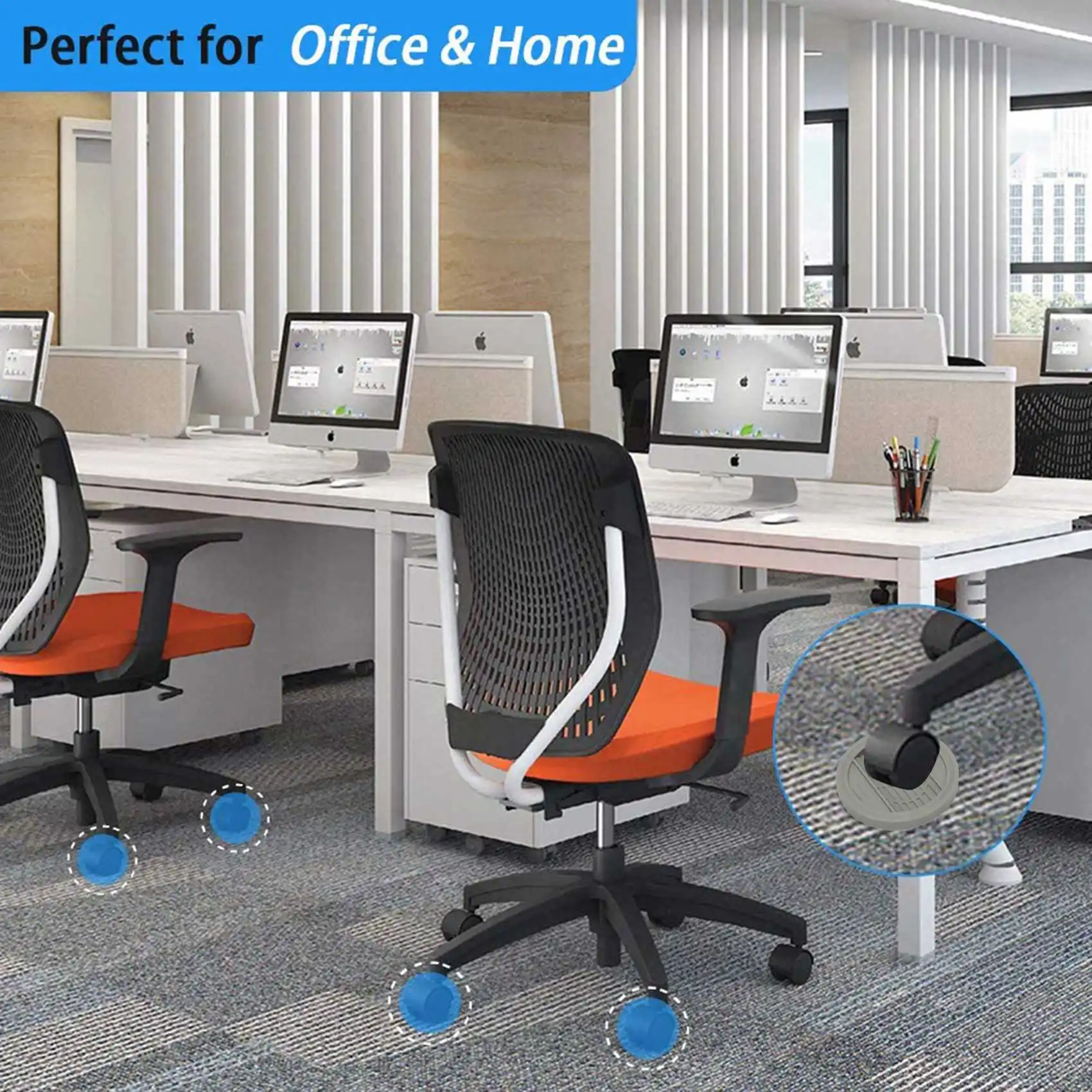 Rolhas de Cama para Todos os Pisos e Rodas, Rolha de Móveis, Copos Caster, Sofás e Camas, Pacote 4