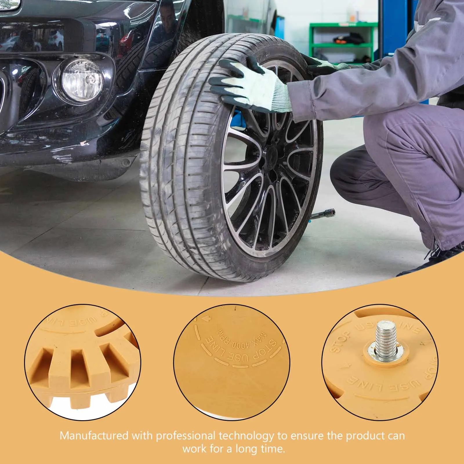 

2Pcs 100mm Sticker Adhesive Remover Wheel for Car Truck Eraser Wheel Decal Remover Material Decal Vinyl Eraser