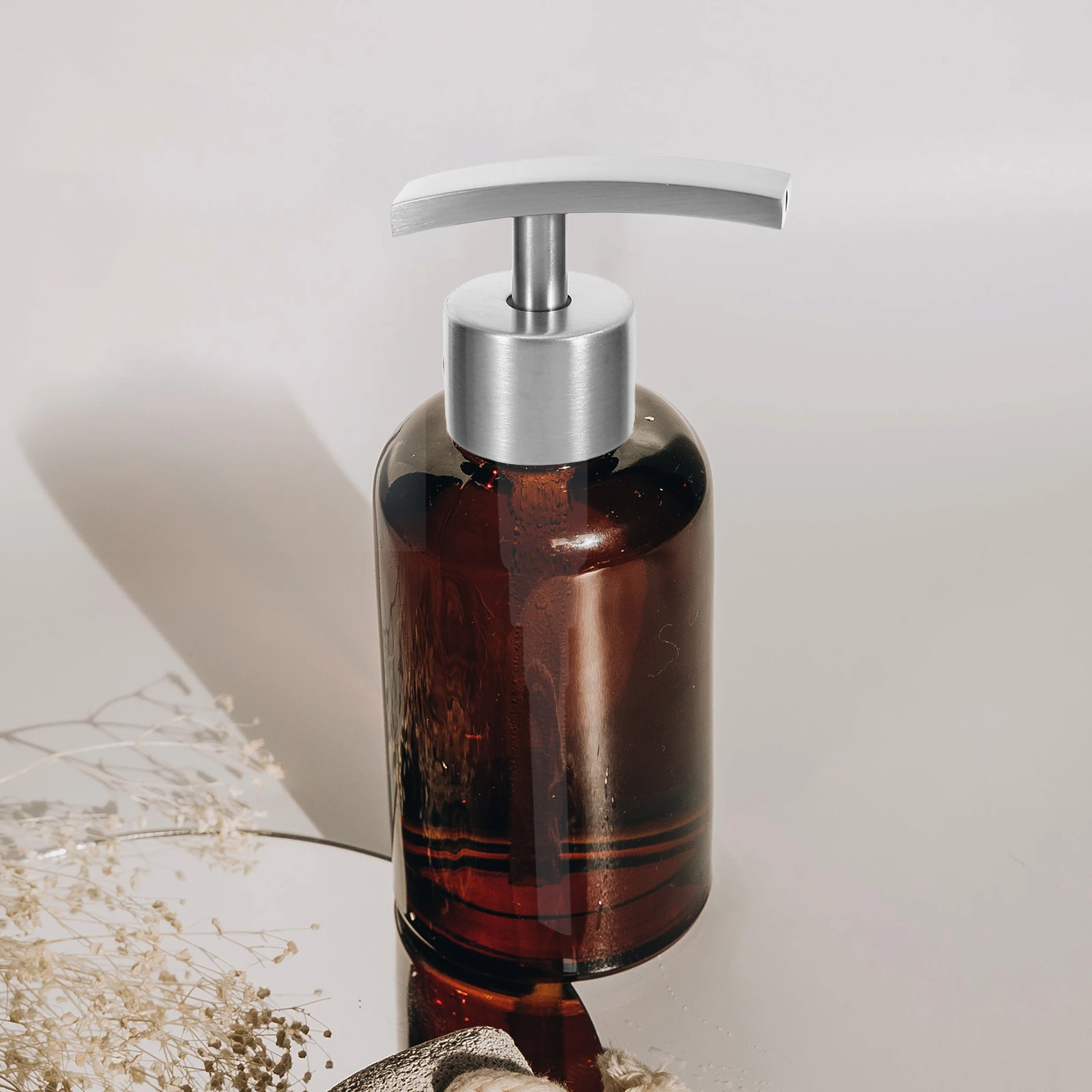 

Lotion Dispenser Soap Metal Bottle Shampoo Moisturizing Stainless Steel Durable Fits Soap Dispenser Pump Most 25cm Opening