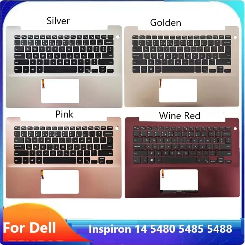 

MEIRROW New/org for Dell inspiron 14 5480 5485 5488 Palmrest US keyboard upper cover 030PJW 0HPJ5Y 0DNF8W Backlight