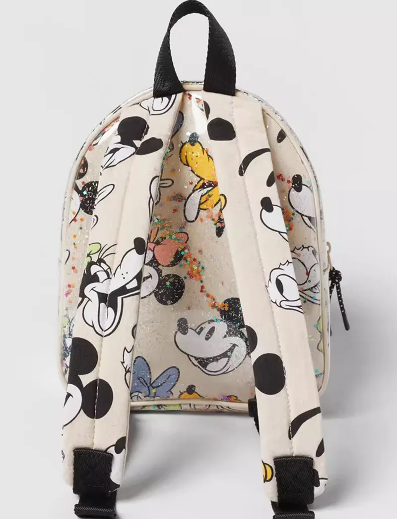 Mini mochilas con estampado de dibujos animados para niñas adolescentes, bolsos de hombro de Disney, Mickey y Minnie, Mini mochilas para exteriores