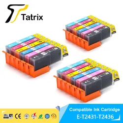 Compatible Ink Cartridge for T2431 24XL T2431-T2436 For Epson EXPRESSION PHOTO XP-55 XP-750 XP-760 XP-850 XP-860 XP-950 XP-960