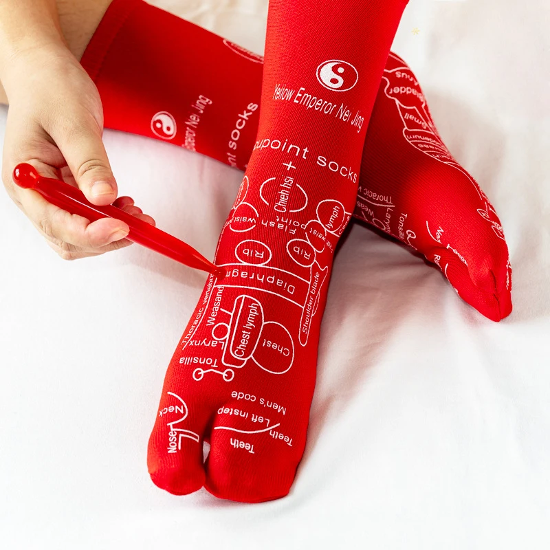 Christmas Day Acupressure Reflexology Massage Socks Anti Slip Breathable Sock Foot Massage Relieve Tired Relief Remedy Yoga