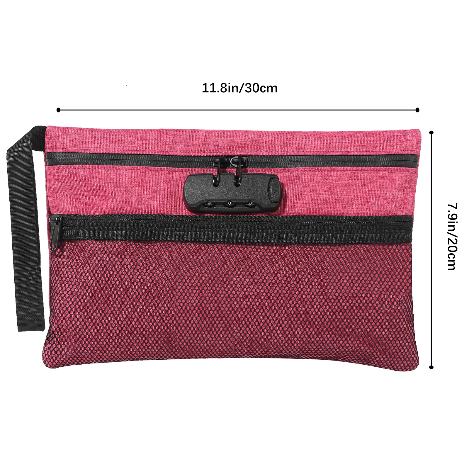 Smell Proof Pouch with Combination Lock Water Repellent Airtight