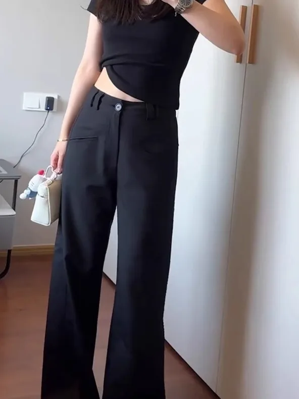 กางเกงลำลองผู้หญิง ไซส์ใหญ่ รุ่นใหม่ สำหรับสาวอวบ ช่วยพรางหุ่น กระชับสะโพก เอวสูง ผ้าพลิ้ว ทรงสวย ช่วยพรางสัดส่วน กางเกงขายาวทรงกระบอก