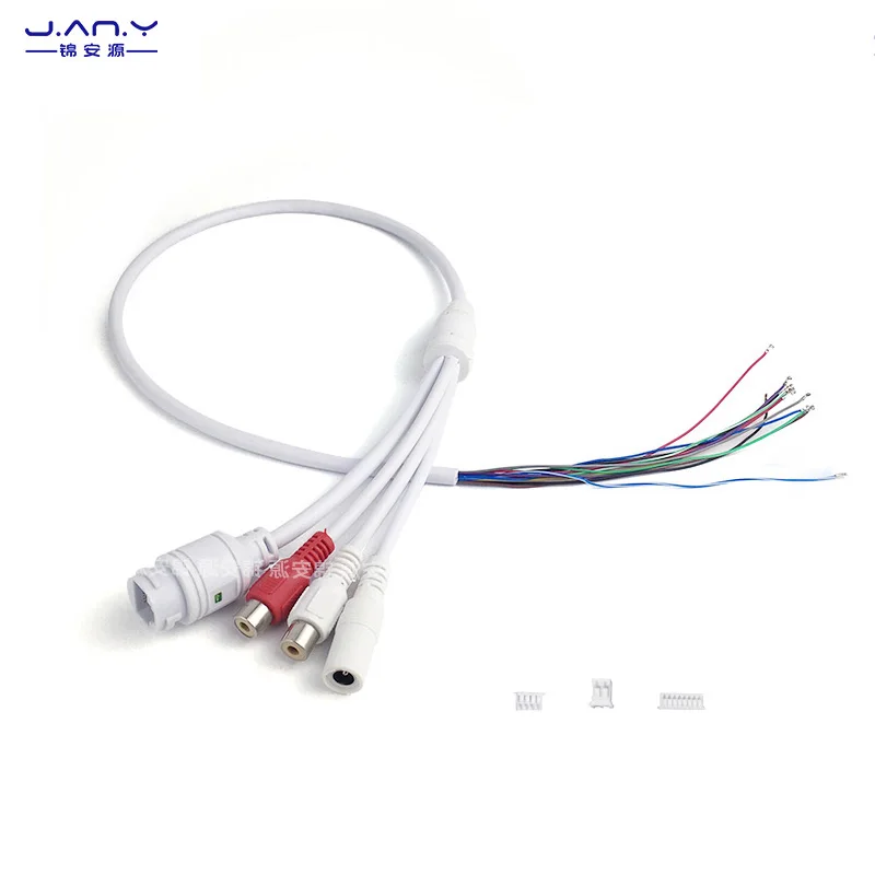 12 core dual RCA audio network waterproof tail line real-time voice intercom audio input/output multifunctional network cable