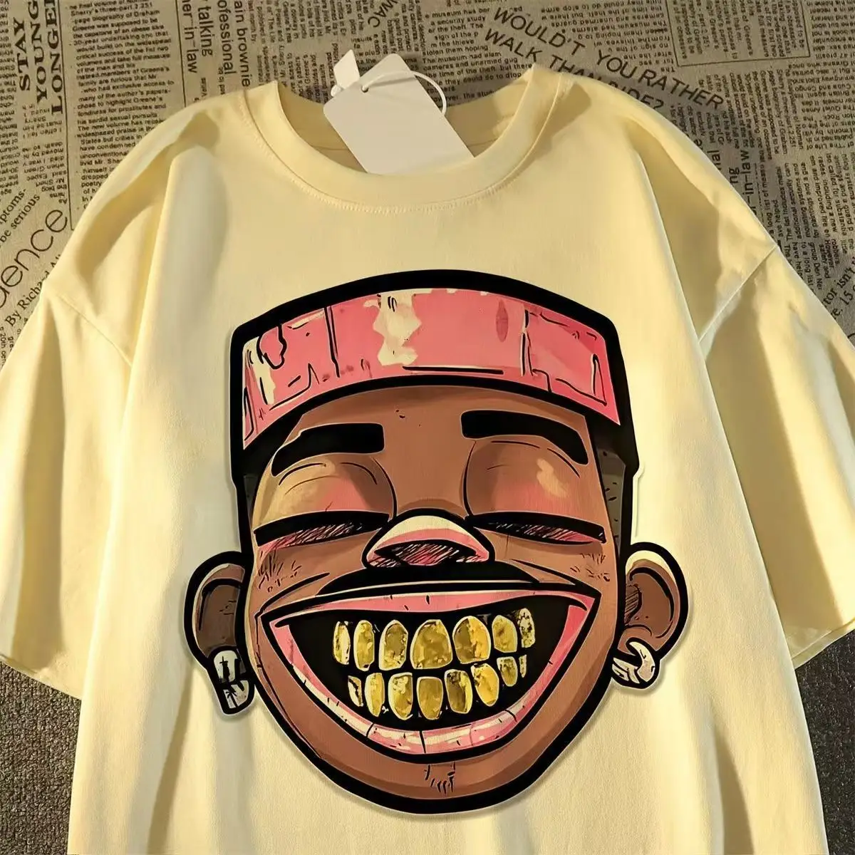 New T-shirt hip-hop style trend versatile short-sleeved top print and luxury sports and leisure design cotton crew neck T-shirt