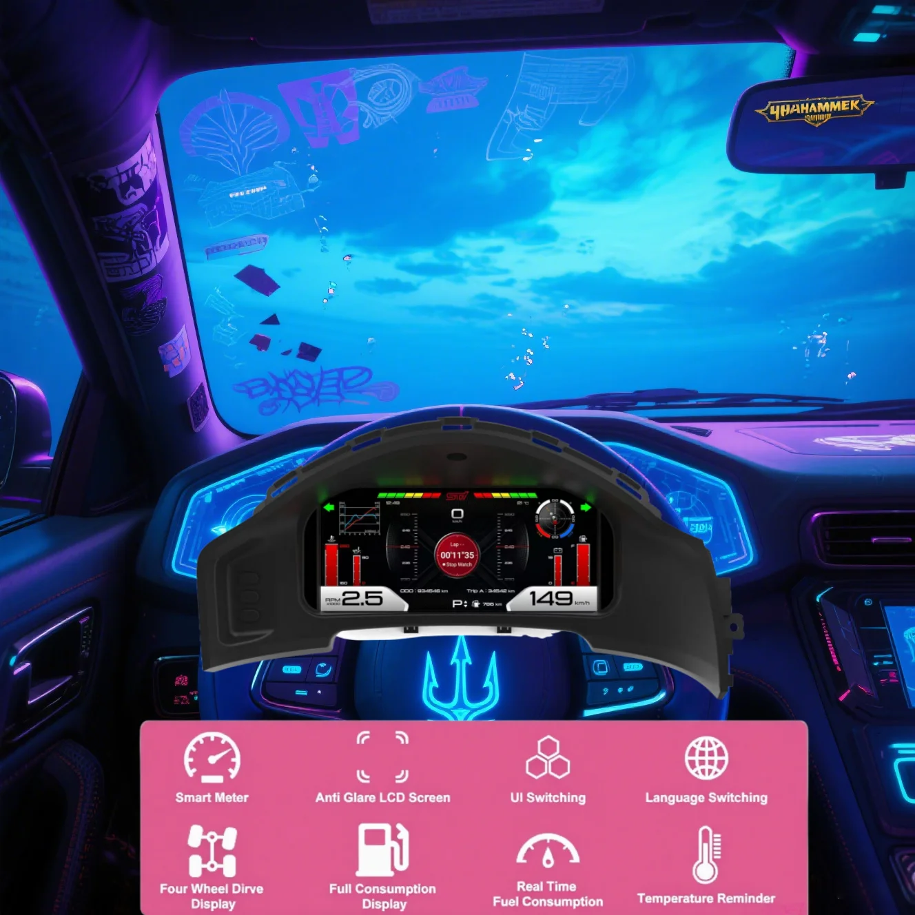 

12.3 Inch Digital Instrument Cluster For Subaru BRZ For Toyota 86 2012 2013 2014 2015-2021Car LCD Speedometer Odometer Dashboard