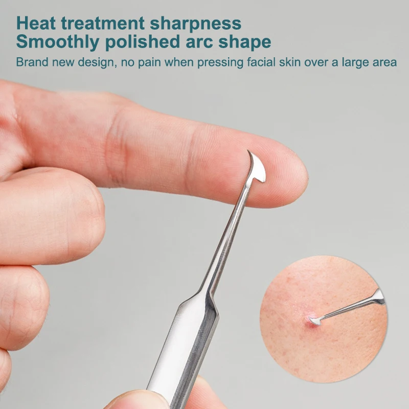 Blackhead Remover Comedones Extractor Removal For Blemishes Whiteheads Removal Facial Skin Care With Box Acne Needle Tool