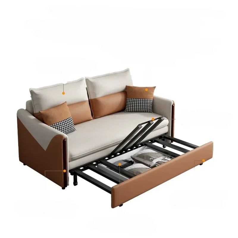 Luxury Multi-functional double living room sleeper couch sofa bed folding Microfiber Fabric sofa bed