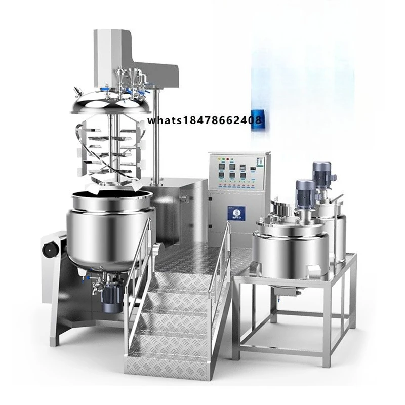 200-500l Creams Homogenizer Ointment Vacuum Emulsifying Emulsifier Mixer Cosmetic Cream Making Machine