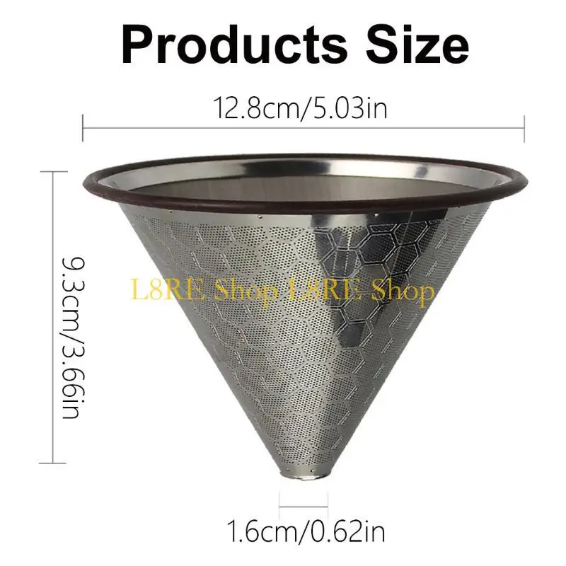 L8RE из нержавеющей стали Coffee Filter Cups Coffee Filter Coffee Filter Cup Dripper