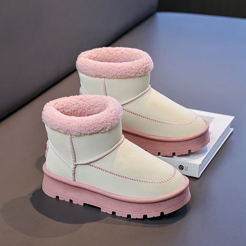 Winter Child Boot 2025 New Classic Child Velvet Boots Fashion Girl Anti Slip Comforta Shoes Children's Versatile Warm Snow Boots