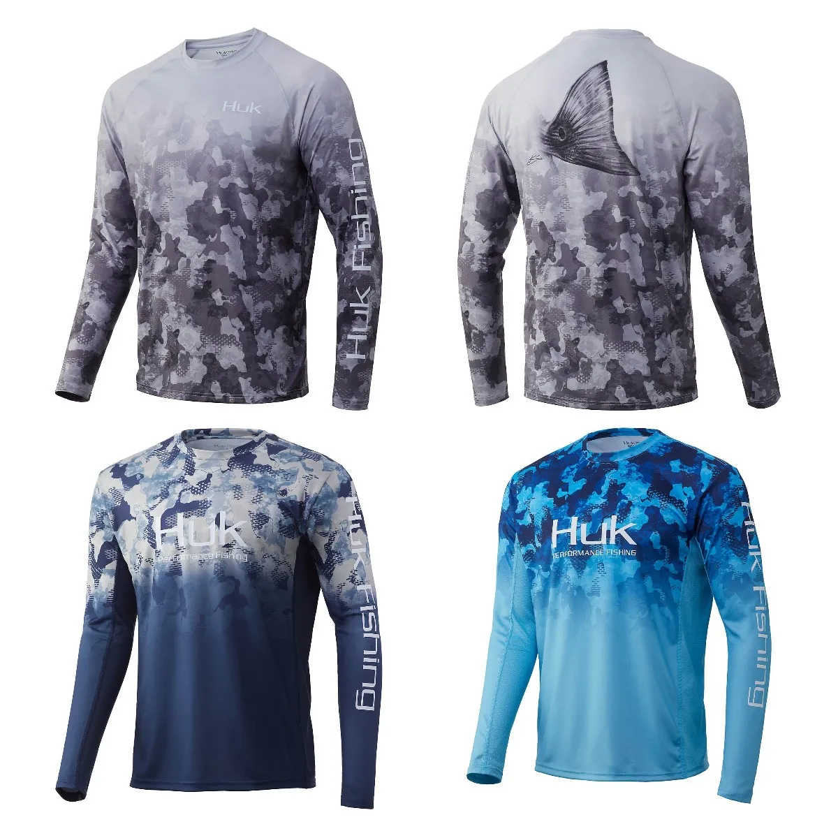 

HUK Men Fishing Shirts Long Sleeve UV Protection Professional Sportswear Summer Outdoor Quick Dry Fishing Clothes Pesca Camiseta