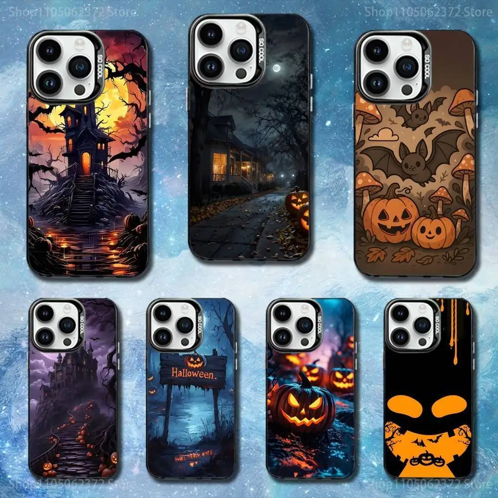 

Horror Art Halloween Phone Case For iPhone 11,12,13,16,14,15,Mini,Pro,XS,MAX Black Matte Shockproof Cover