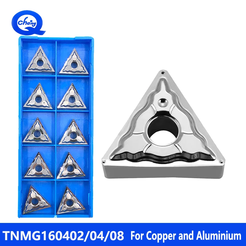 

Токарный станок с ЧПУ TNMG160402/04/08 Треугольные вставки Специально для внутренней токарной обработки алюминия Треугольные твердосплавные режущие насадки