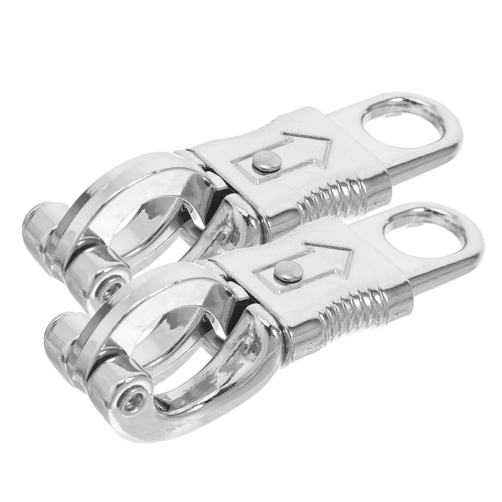 

2pcs Silver Zinc Alloy Equestrian Hooks Spring Rope Clips for Horse Racing Riding Training Outdoor Activities