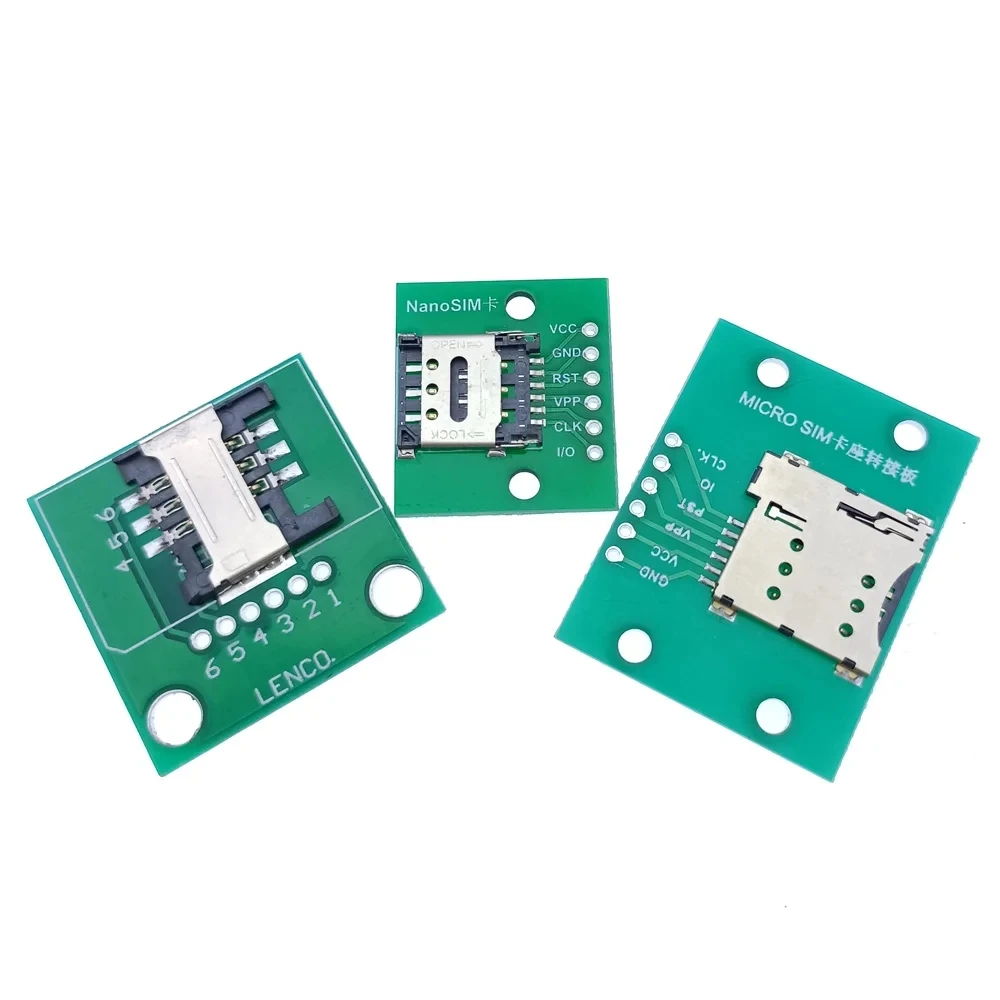Nano micro SIM Card Holder PCB 6P Adapter Test Board SIM Card Slot To 2.54 DIP Circuit Board Small Medium Large Adapter board