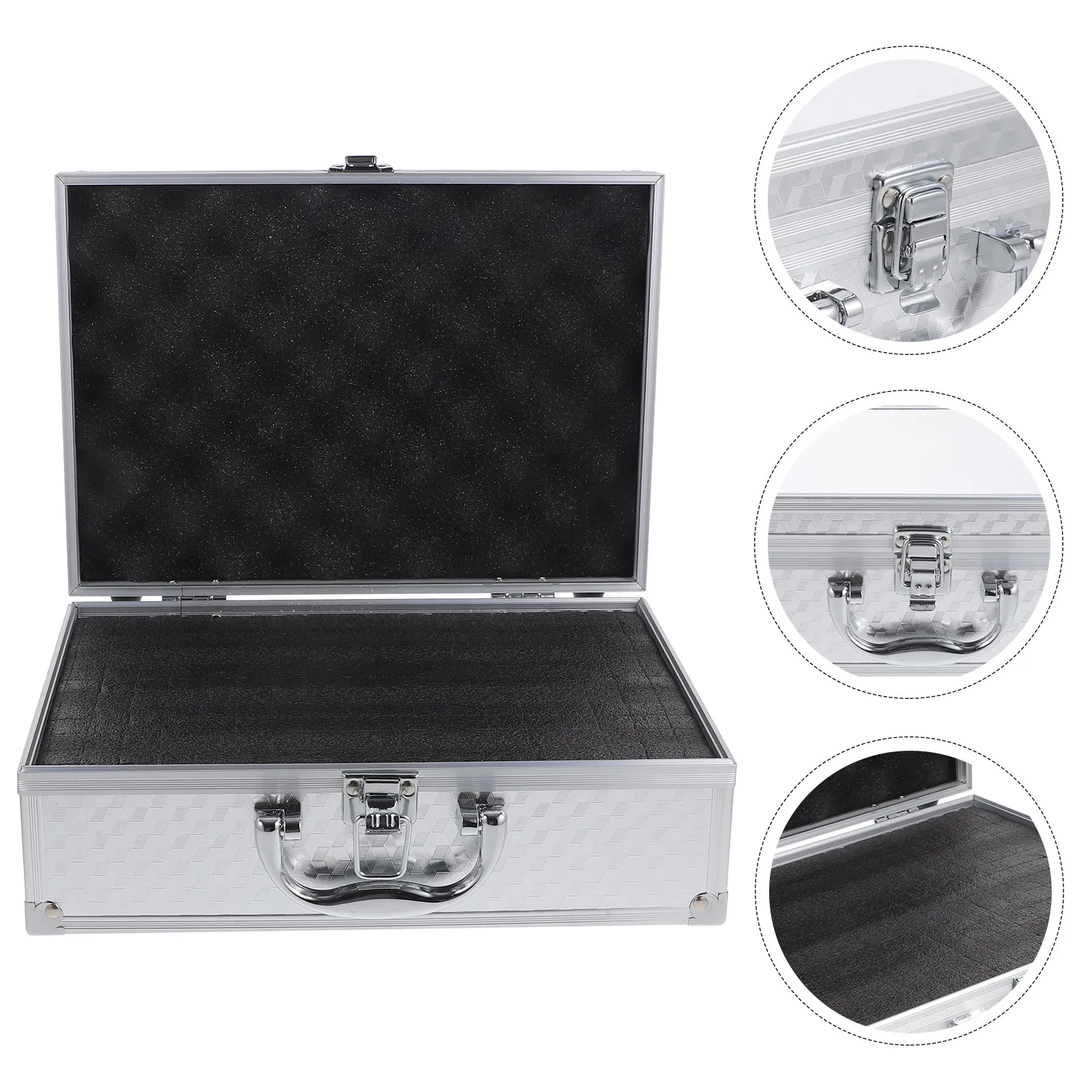 

Aluminum Alloy Portable Tool Carrying Case Metal Storage Box Travel Tool Holder Organizer Aluminum Alloy Carrying Case