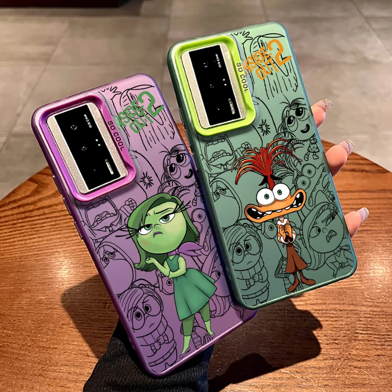 

Disney Inside Out 2 Cute For Xiaomi Redmi Note 14 13 13R 12 12S 12R 11E 11 11S 10 10S 9 5G Colorful Silver TPU Phone Case