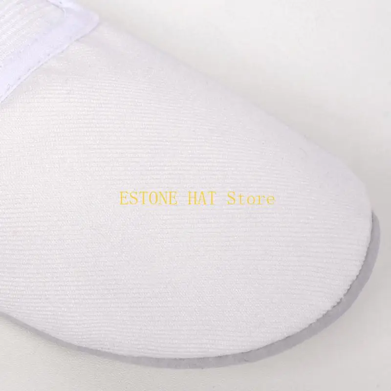 49MF White Canvas Ballet Footwear For Adults Kids With Nonslip Suedes Leather Bottom