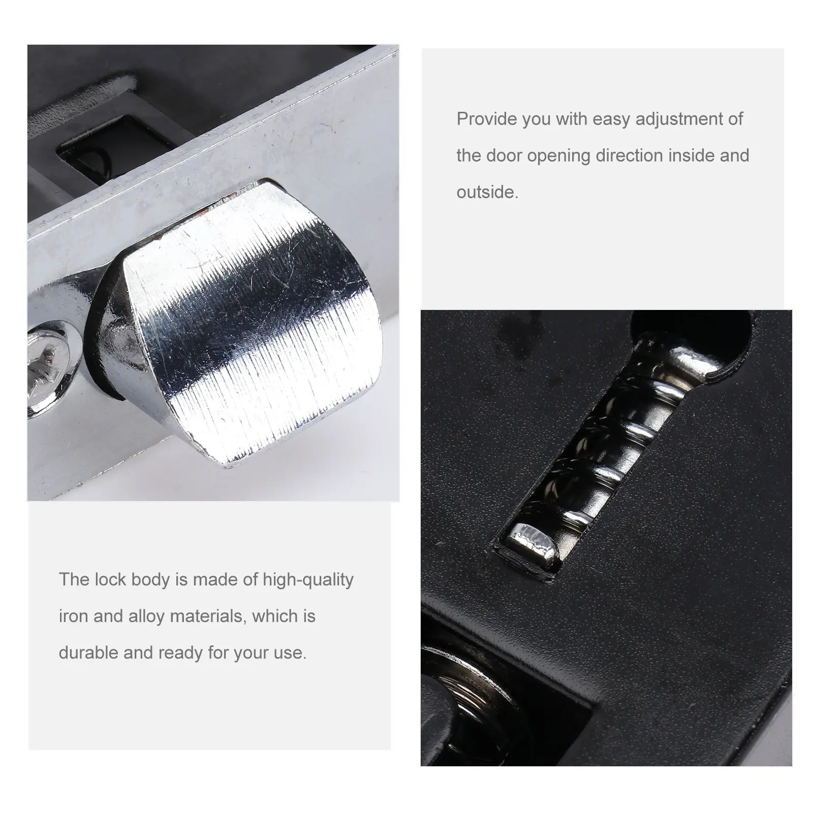 Iron Alloy Anti-Theft Door Lock Body Durable Smooth Finish Modern Design For Single Double Live Function Door Accessory Hardware