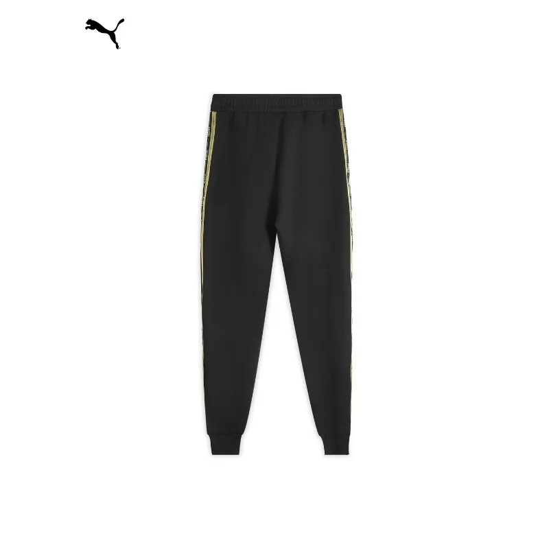PUMA Loose Black Running Knitted Sports Trousers Men's New Summer Casual Trousers 635855-01