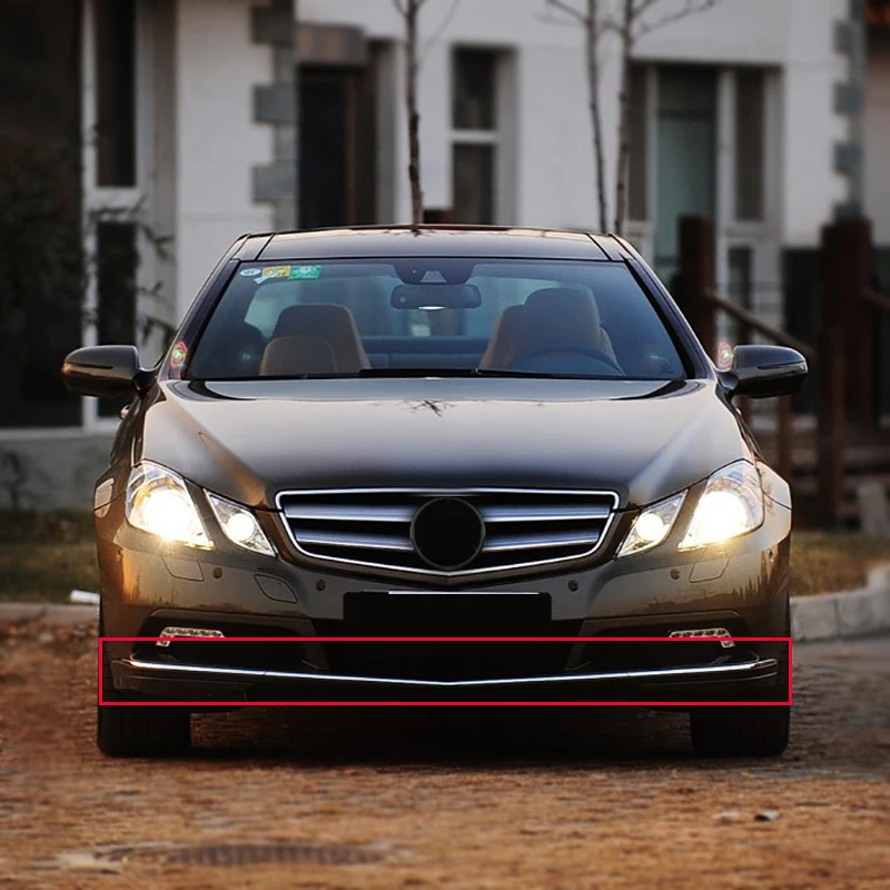 

A 2078852321 2078851921 2021 For Mercedes-Benz E Class C207 A207 W207 Front Bumper Chrome Trim Chromium Styling Spoiler Diffuser