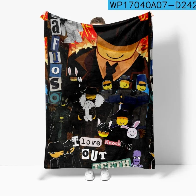 Roblox Forsaken Gubby, nouveau produit 3D, périphérique créatif, mignon, couverture de sieste, flanelle imprimée, décoration chaude, nécessités quotidiennes